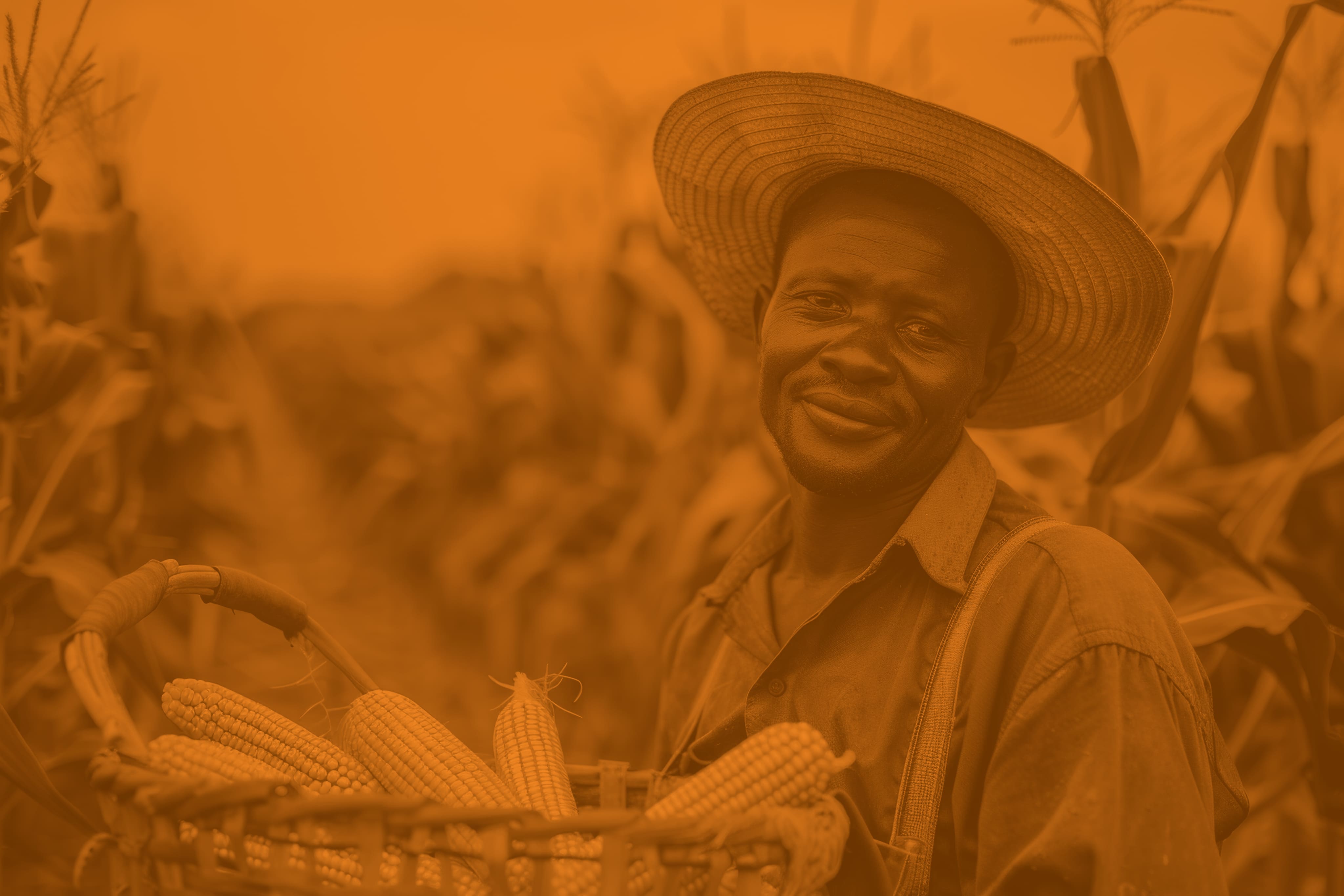 East African farmer in the field